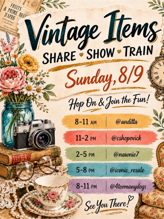 Jewelry - 🚂 Vintage Share Show Train! Sunday 8/9 8AM- 11AM